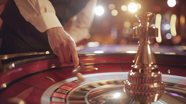 Baccarat dealer table on tablet device
